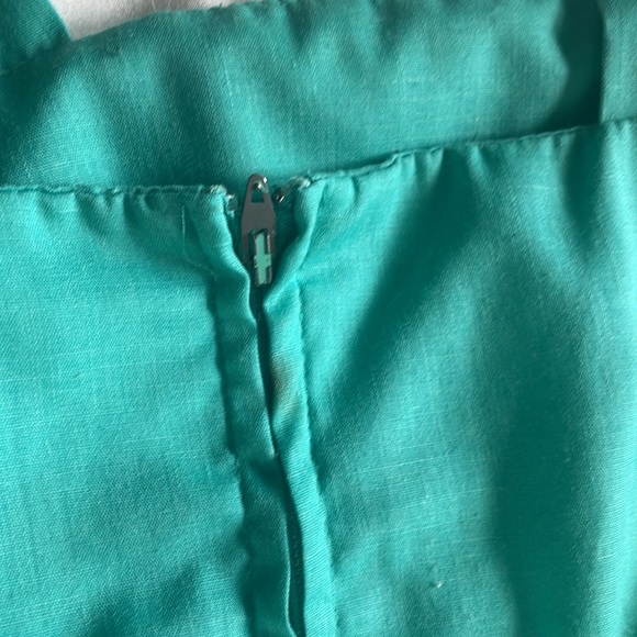 Vintage refashioned Aqua sun dress with White details - Picture 4 of 5